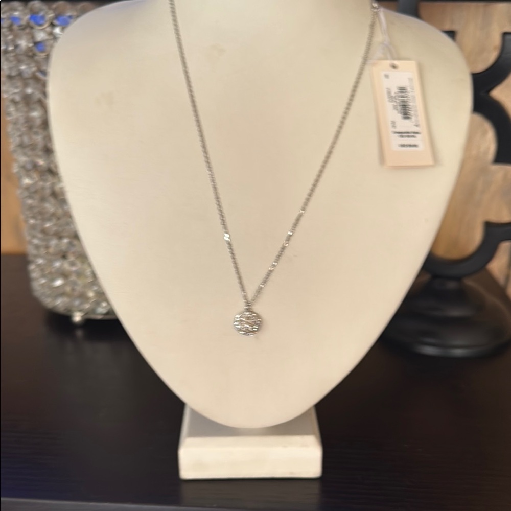 NWT Kate Spade Elegant Silver Pendant Necklace